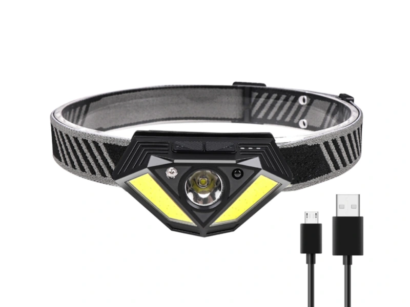 New Arrival Mini XPG & COB Headlamp with Motion Sensor 6 Modes Built-in Battery Design