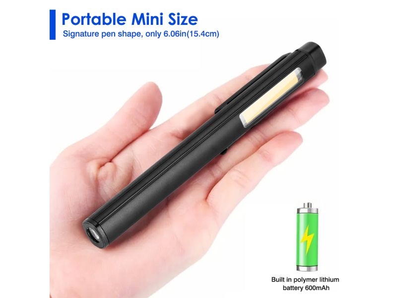 Garberiel  Rechargeable Penlight with 365nm UV Flashlight Pocket Light