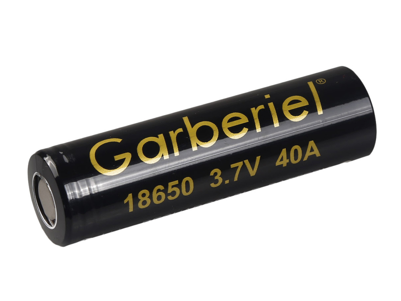 Garberiel 18650 3.7V 40A High Power Flat Top Rechargeable Li-ion Battery 1 Piece