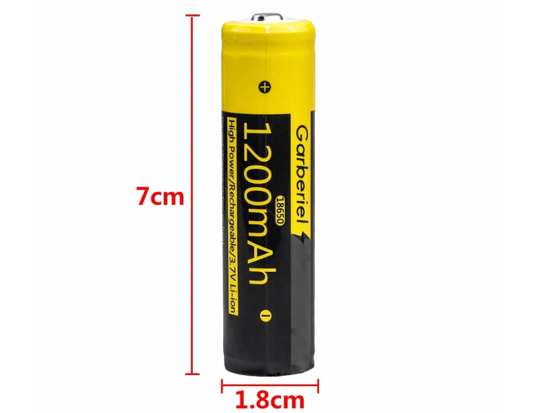 4 Pcs Rechargeable 18650 High Protective Li-ion Batteries 1200mAh