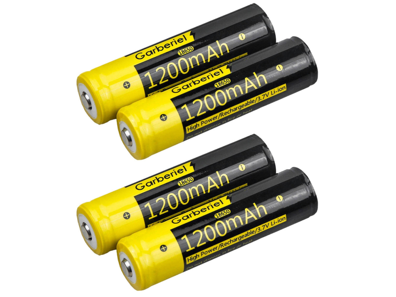 4 Pcs Rechargeable 18650 High Protective Li-ion Batteries 1200mAh