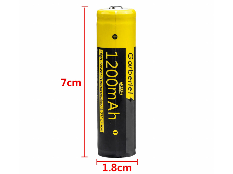 4 Pack 18650 1200mAh Rechargeable High Protective Li-ion Batteries + 2 Pack Dual Battery Charger