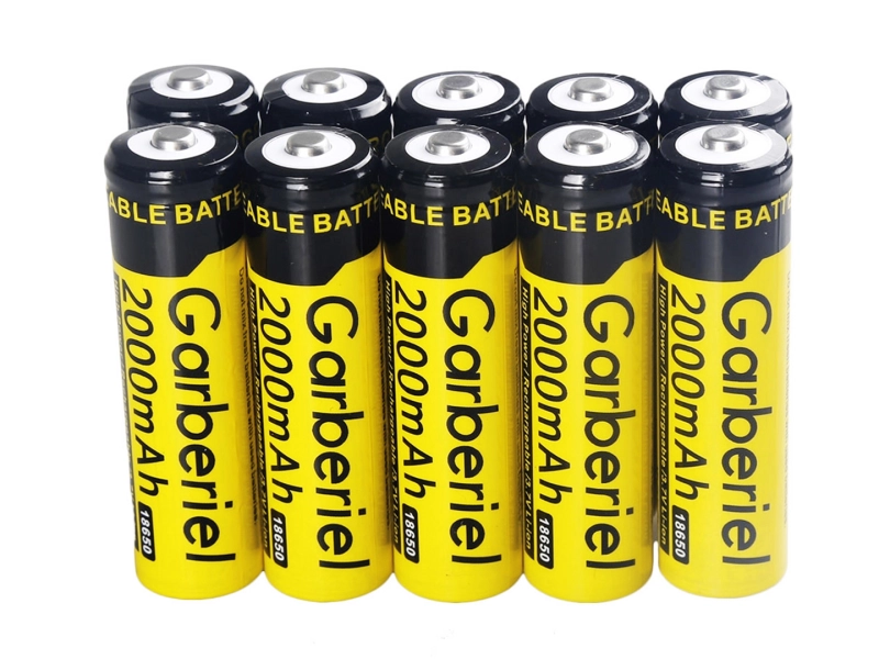 Garberiel High Power 2000mAh 100% Effective Power 3.7V Rechargeable 18650 Battery (Yellow) 1 Piece