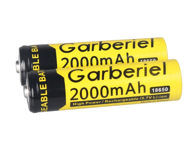 Garberiel High Power 2000mAh 100% Effective Power 3.7V Rechargeable 18650 Battery (Yellow) 1 Piece