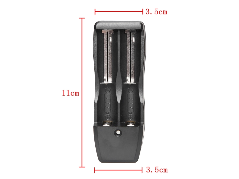 2pc 18650 Rechargeable Battery 2000mAh 3.7V with US Dual Charger