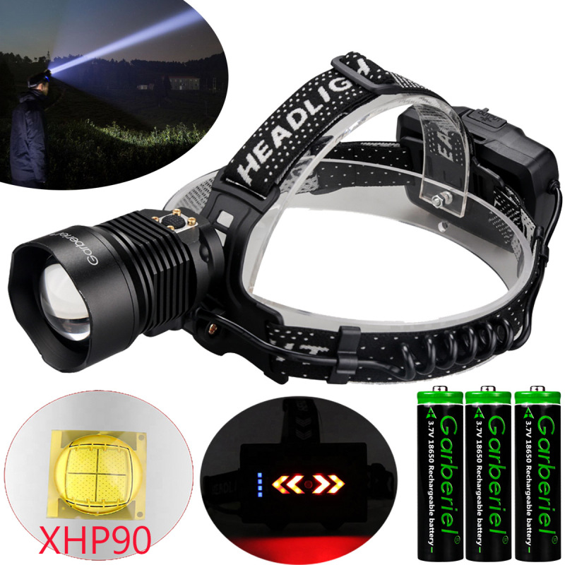 Garberiel LED Headlamp XHP90 Super Bright 6000 Lumens