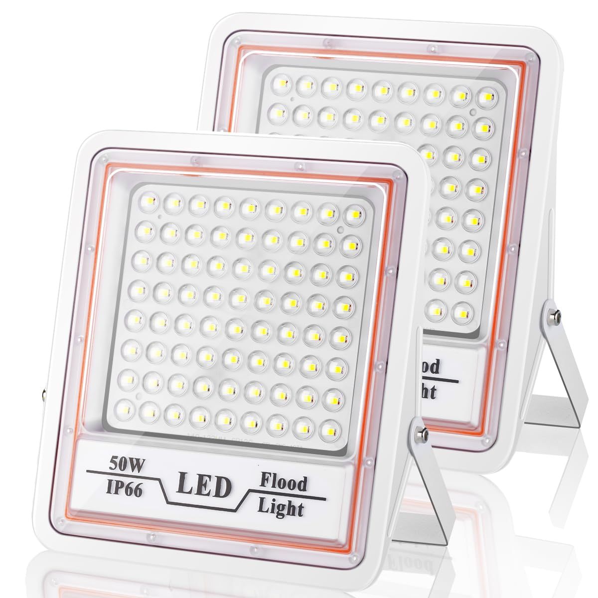 2 Pack LeKaufen Super Bright Work Light 6000K White Light LED Floodlight