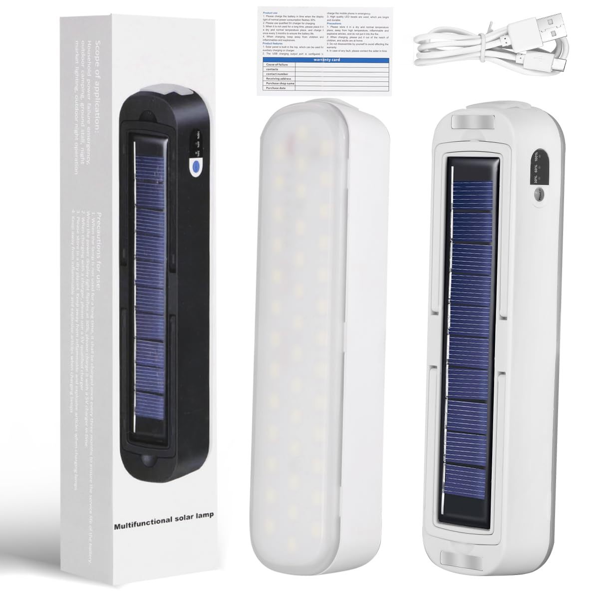 LeKaufen Rechargeable Solar Camping Lights, Magnetic Work Light, Power Bank Camping Lamp
