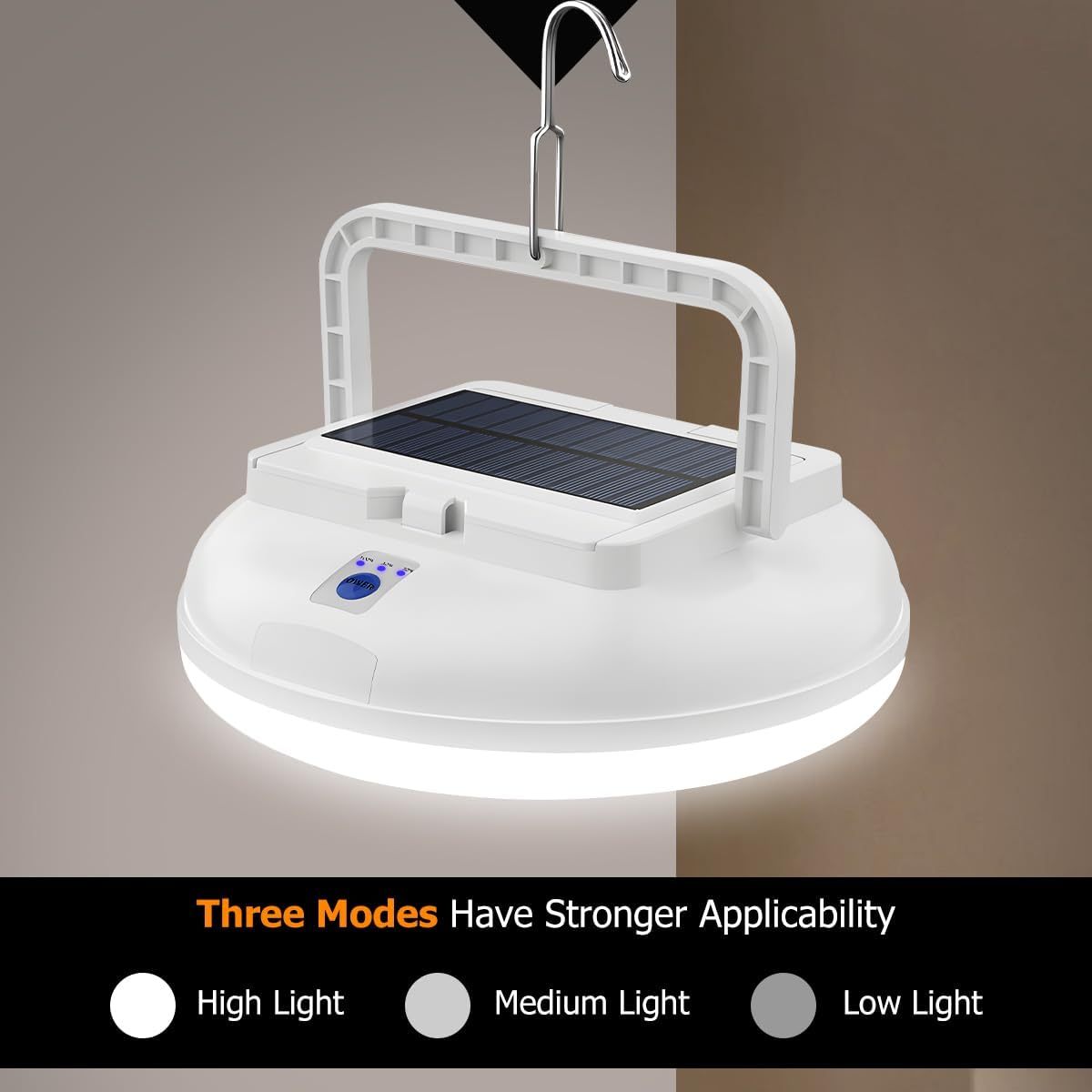 Lekaufen Solar Camping Light 800 LM with USB Charging  for Camping and Hiking