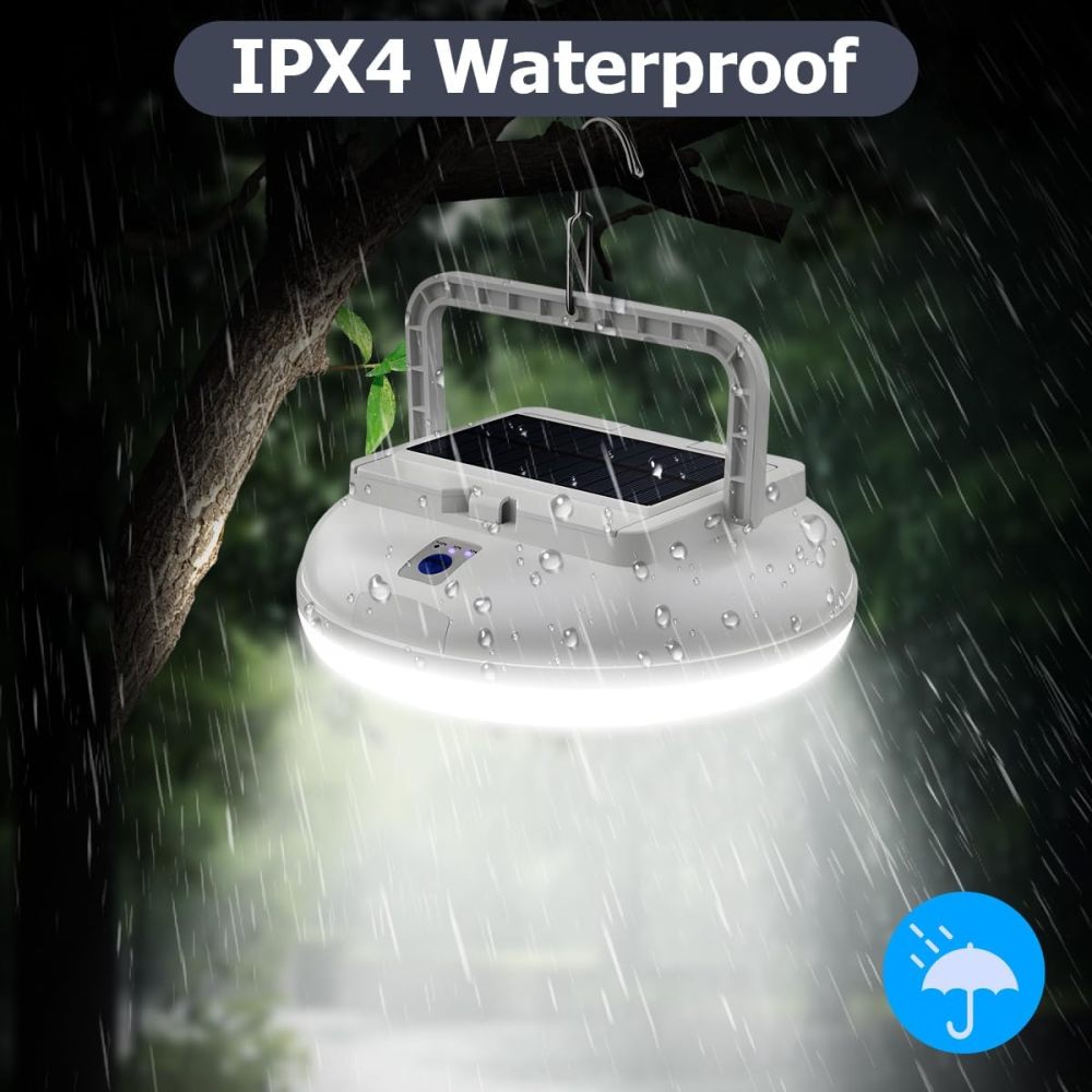 Lekaufen Solar Camping Light 800 LM with USB Charging  for Camping and Hiking