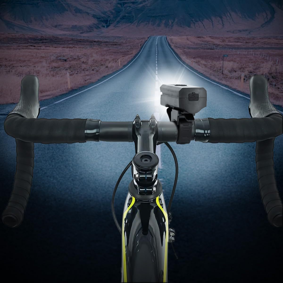 NAKCNM Bike Lights Front and Back with Sensor and LCD Display IPX6 for MTB eBike Road Mountain Night Bike Riding