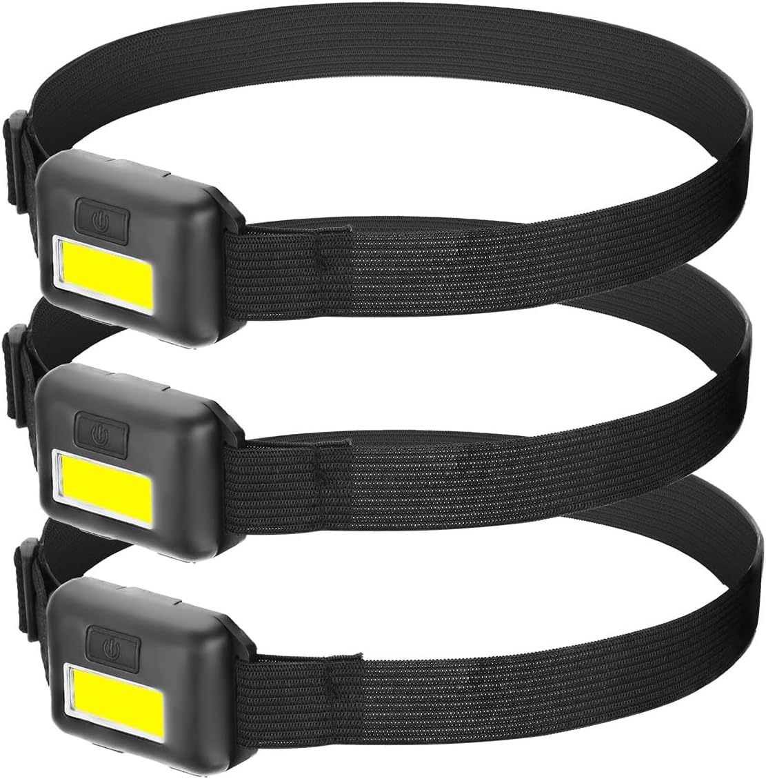 3-Pack Rechargeable LED Head Torch – Hands-Free Mini Headlamp with 3 Lighting Modes for Running Dog Walking Climbing Cycling