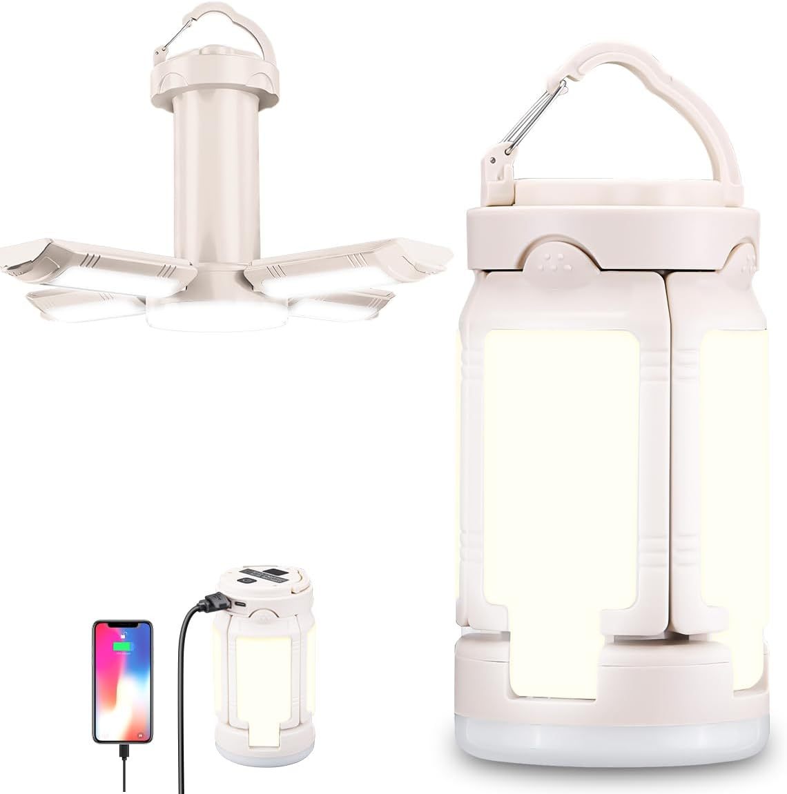 Lekaufen Portable LED Light with 6 Modes  Fast Charging IPX4 Waterproof for Camping Emergencies and More