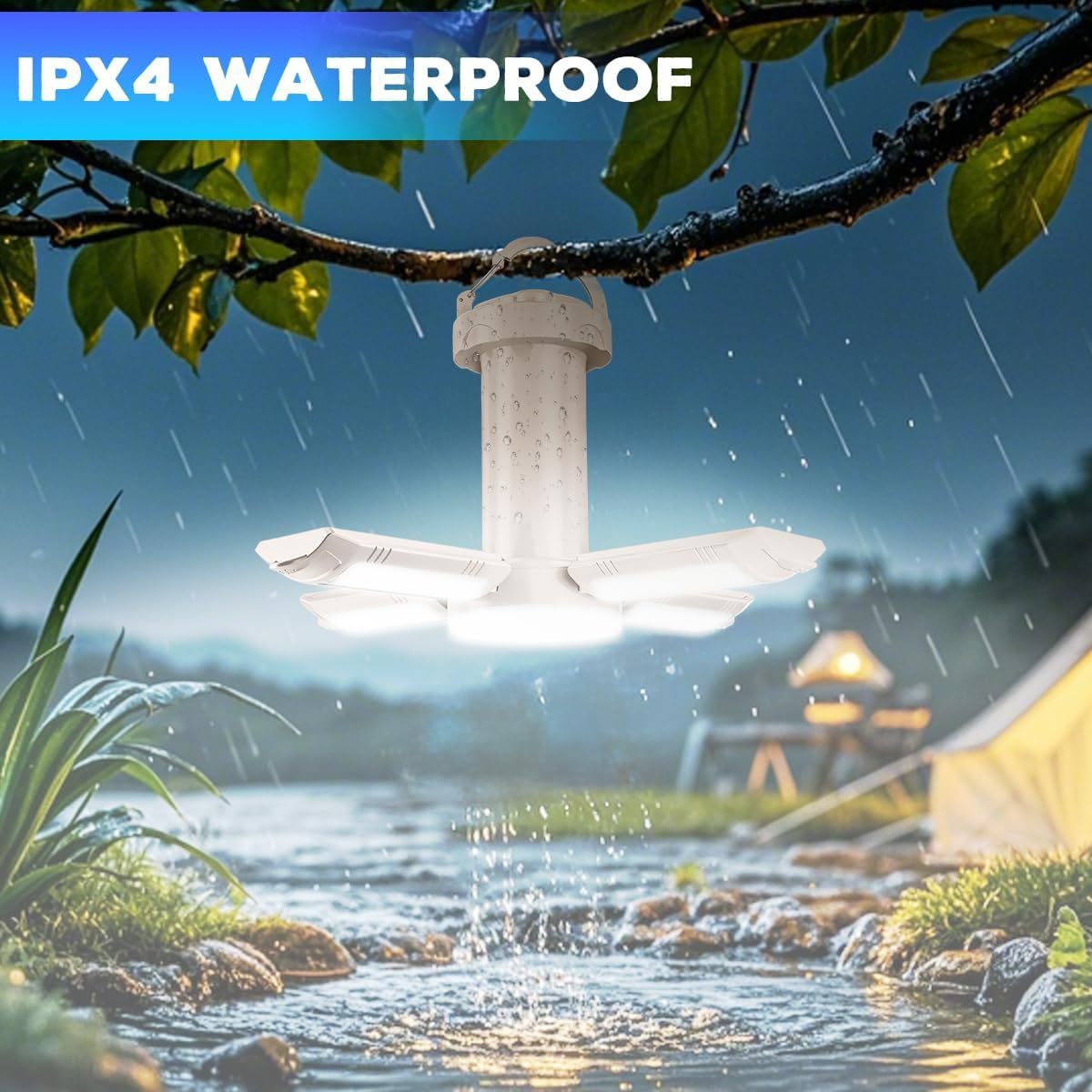 Lekaufen Portable LED Light with 6 Modes  Fast Charging IPX4 Waterproof for Camping Emergencies and More