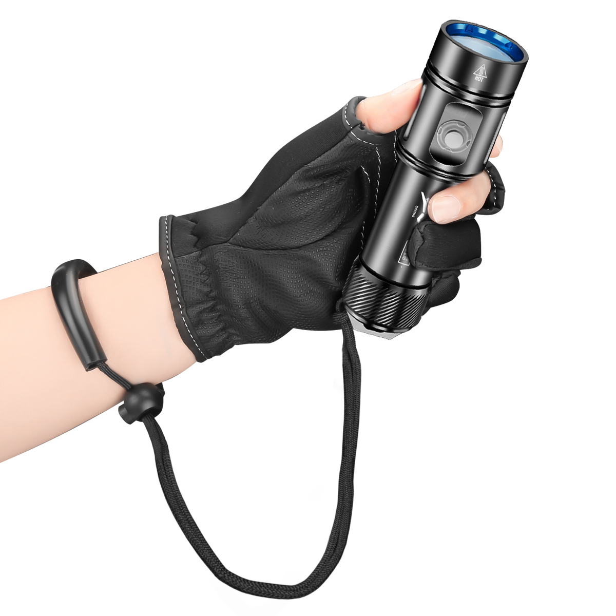 HCF1586 1300 Lumen Scuba Diving Flashlight with IPX8 Waterproof Rating and 4 Lighting Modes