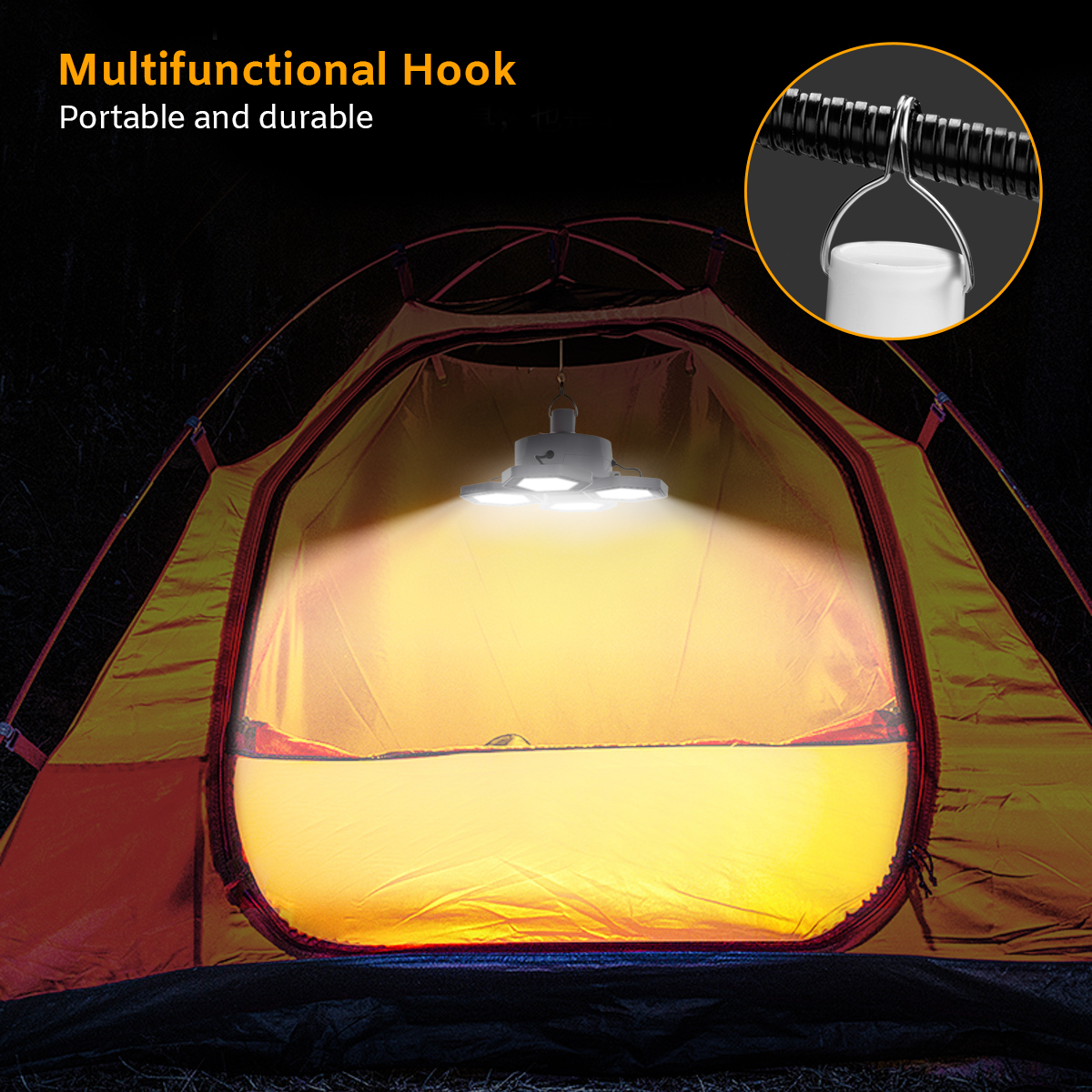 LeKaufen Foldable LED Solar Camping Lantern with Remote Control For Camping