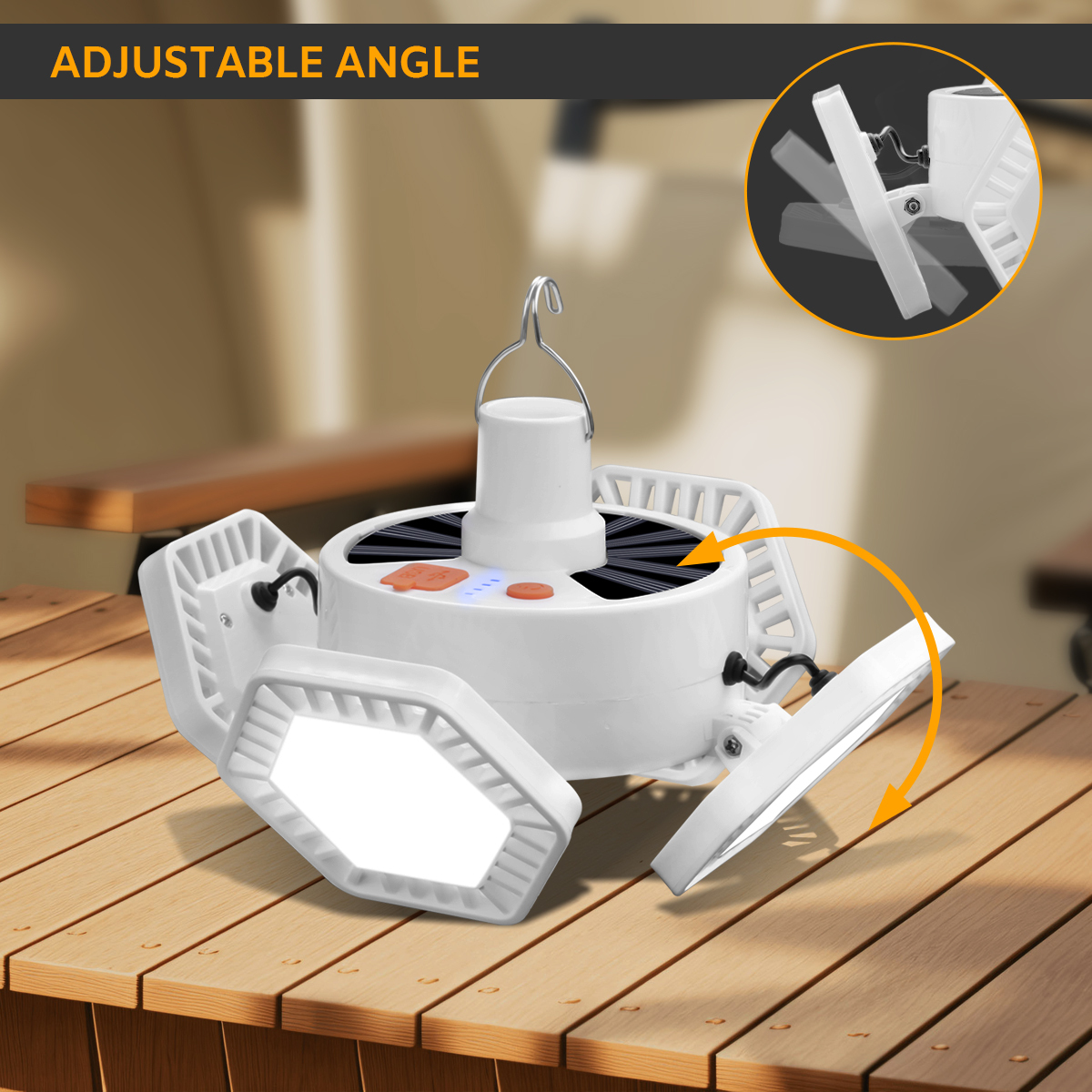 LeKaufen Foldable LED Solar Camping Lantern with Remote Control For Camping