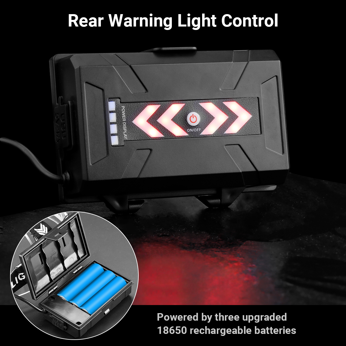 NAKCNM Rechargeable 30W LED Headlamp 1500 Lumens for Camping Hiking Fishing