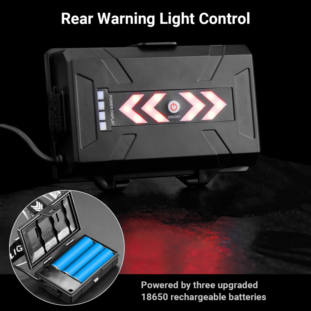 NAKCNM Rechargeable 30W LED Headlamp 1500 Lumens for Camping Hiking Fishing
