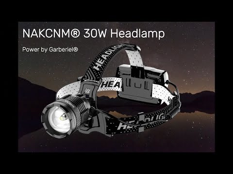 NAKCNM LED Head Torch Rechargeable 30W 1000LM Headlamp with Motion Sensor for Outdoor Adventure
