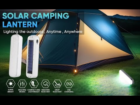 LeKaufen Rechargeable Solar Camping Lights, Magnetic Work Light, Power Bank Camping Lamp
