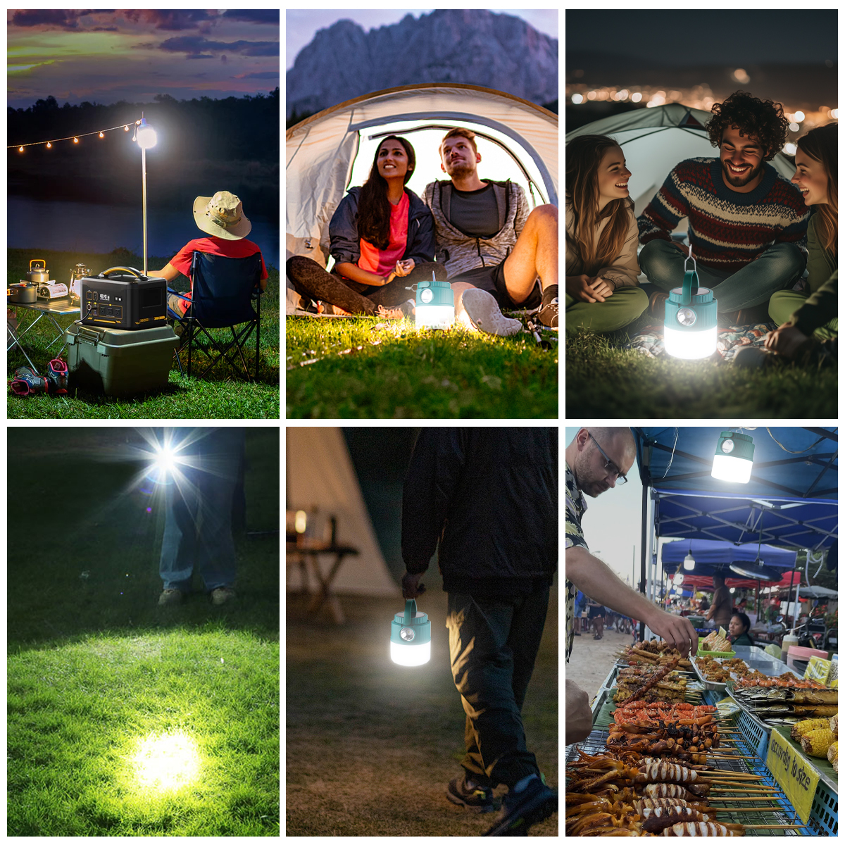 Lekaufen LED Solar Camping Lantern USB Rechargeable IPX4 Waterproof Tent Light