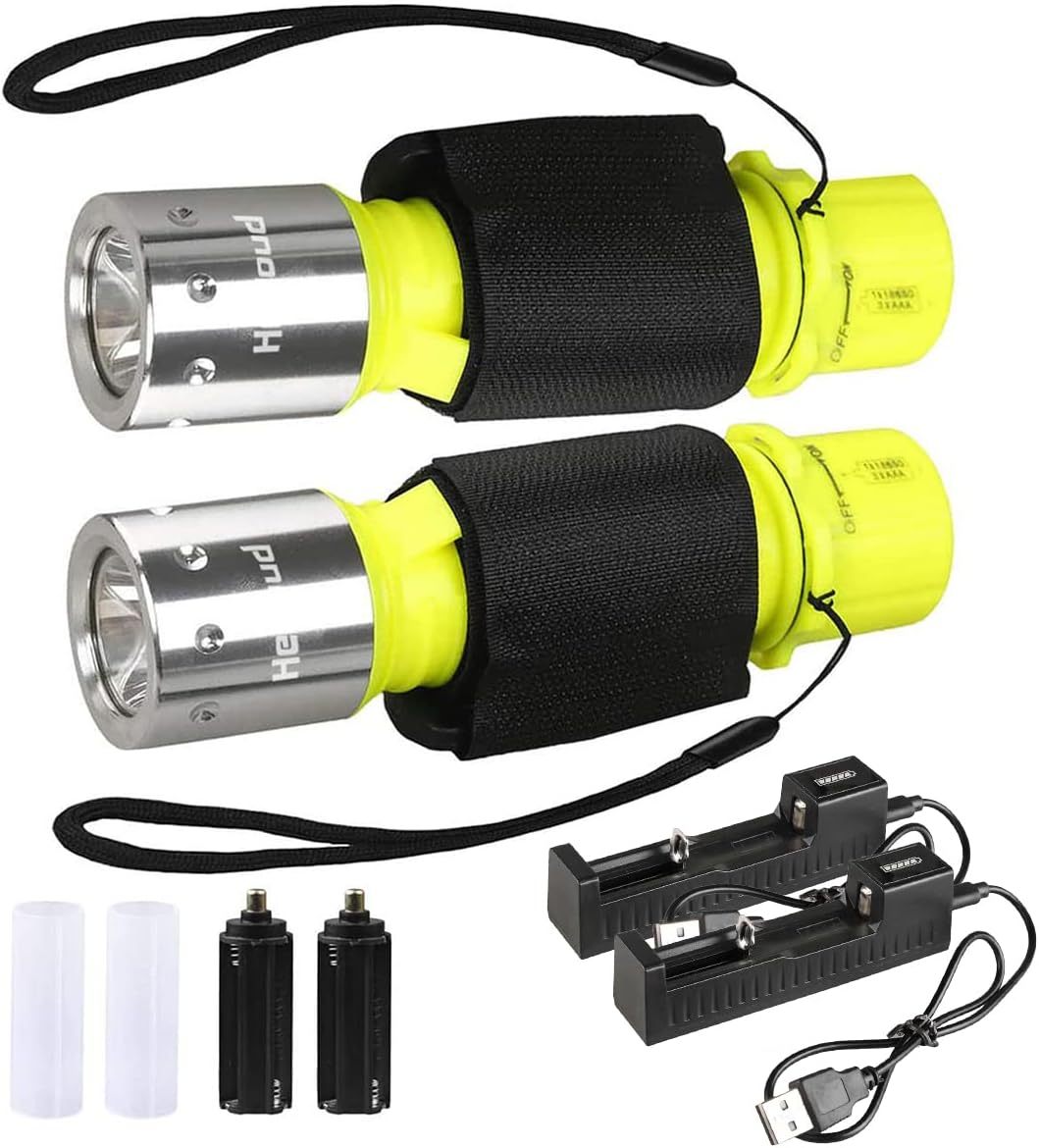 HeCloud FG1157 Diving Flashlight Portable LED Dive Light for Underwater Adventures