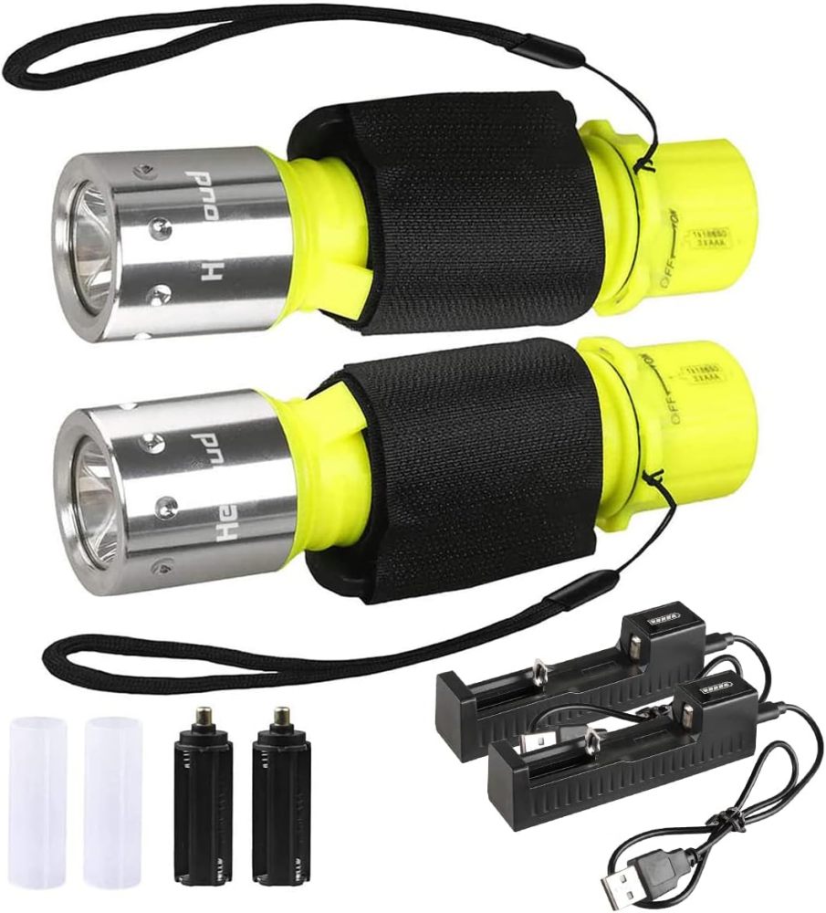 HeCloud FG1157 Diving Flashlight Portable LED Dive Light for Underwater Adventures