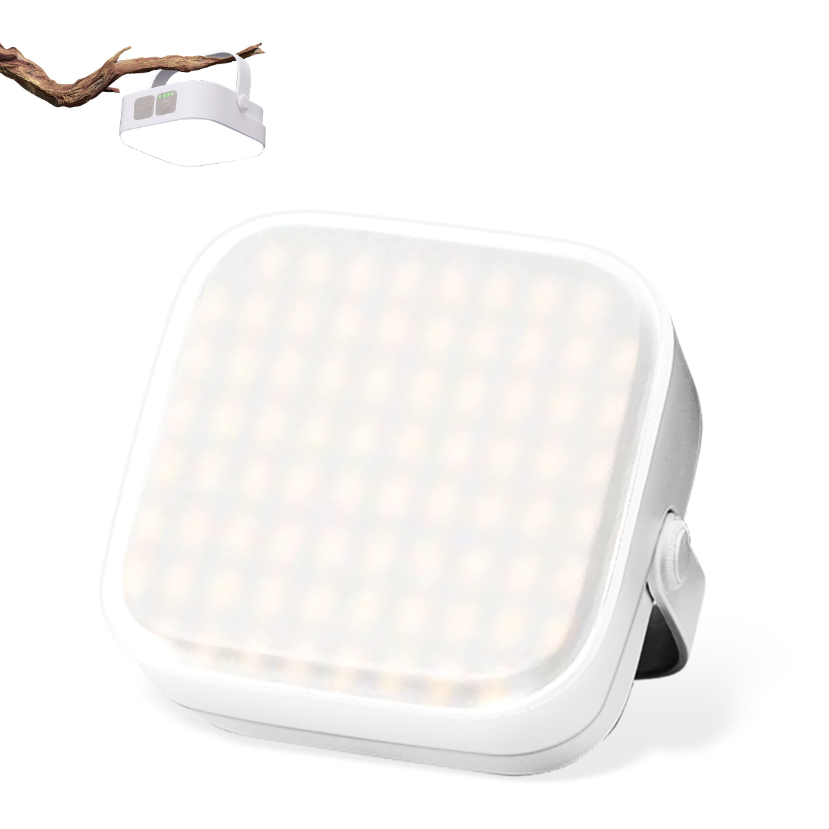 Lekaufen Solar Camping Light with 64 LEDs 3600mAh Battery and USB Output