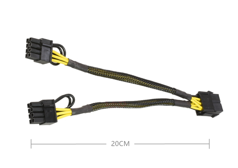 6P to dual 8P GPU power cable