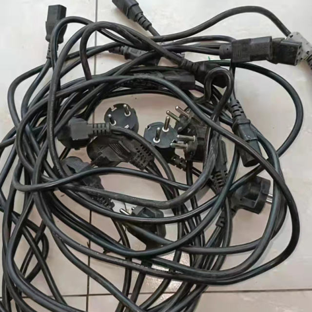 Used European standard power cord / 65pcs
