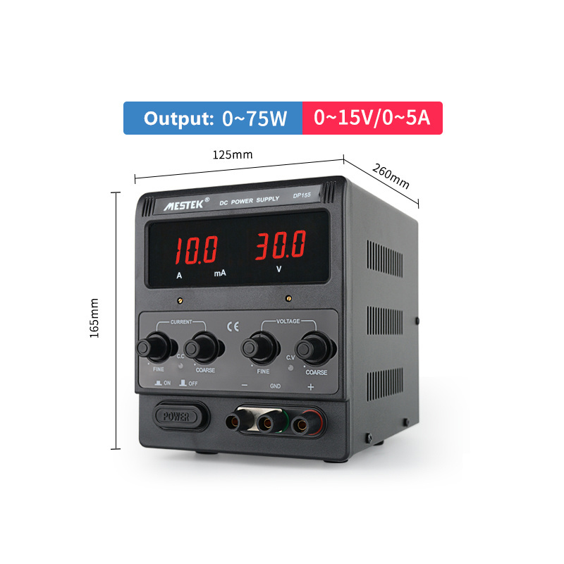 Adjustable DC stabilized power supply