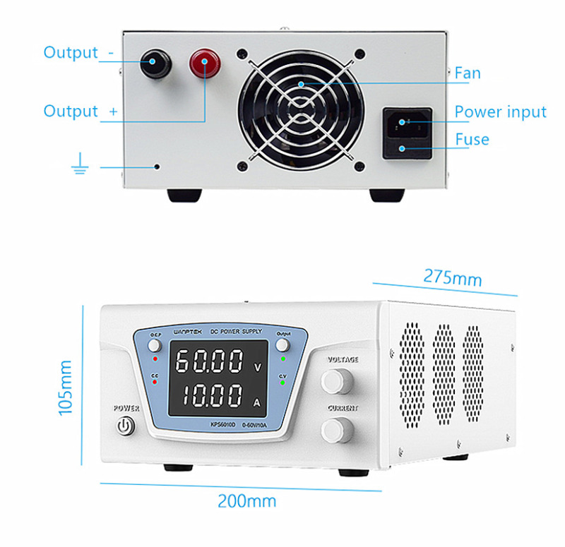 DC stabilized power supply 15V 30V 60A