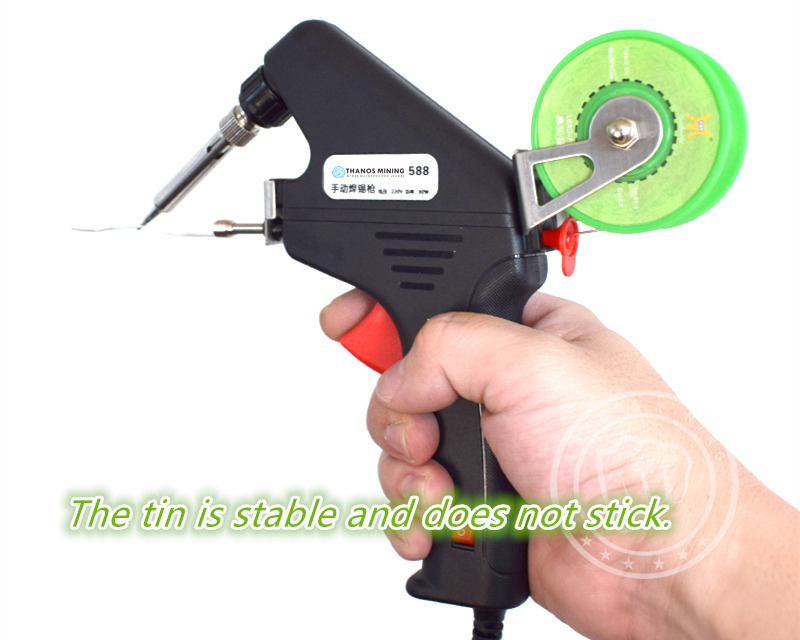 Automatic feeding electric soldering iron