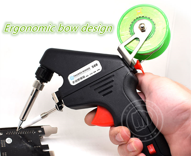 Automatic feeding electric soldering iron