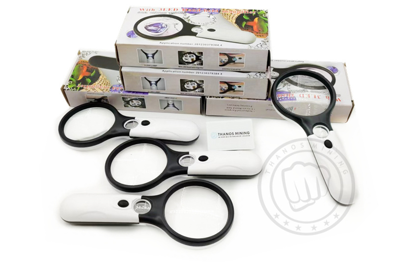 LED optical glass magnifier