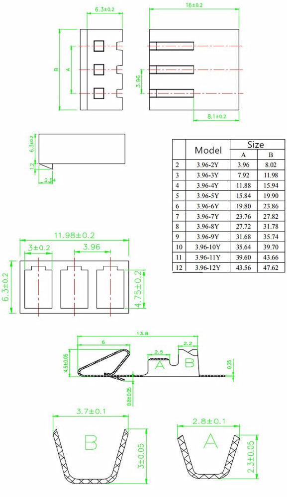 CH3.96 plug connector terminal