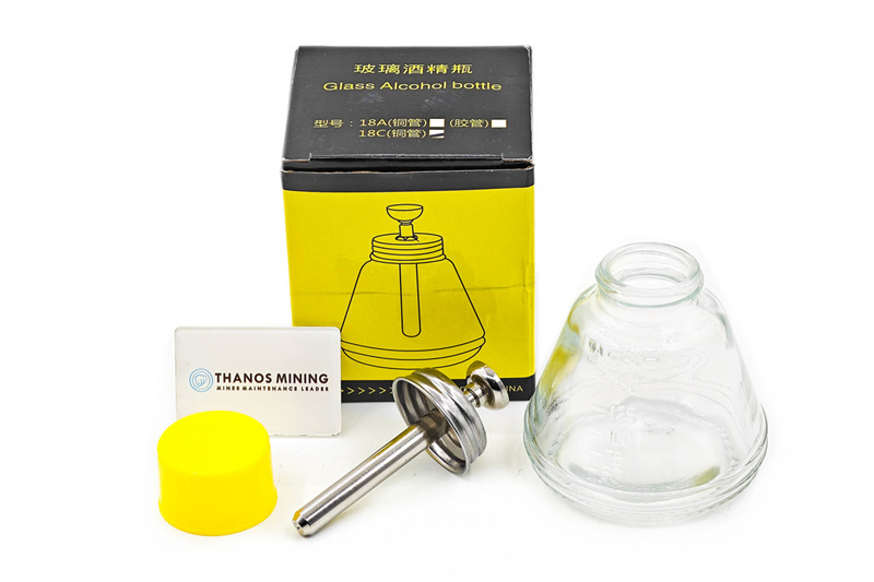 Glass alcohol bottle