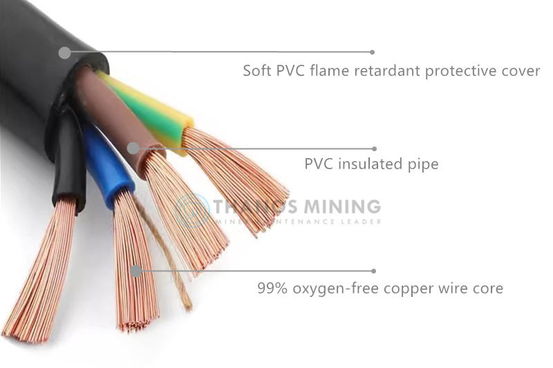 High power 4pin copper core wire 2.5mm²