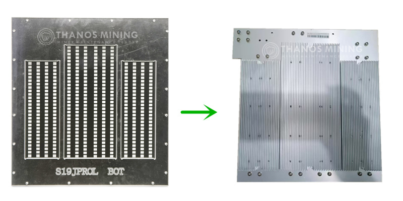Antminer S19jpro 126 chips (Aluminum Back) Thermal Paste Mold