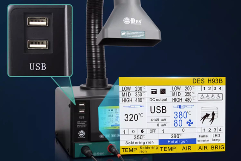 DES H93B Multi-function combined desoldering station