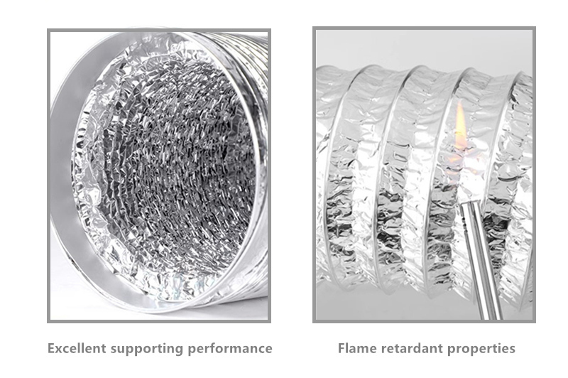 Aluminum foil corrugated air duct
