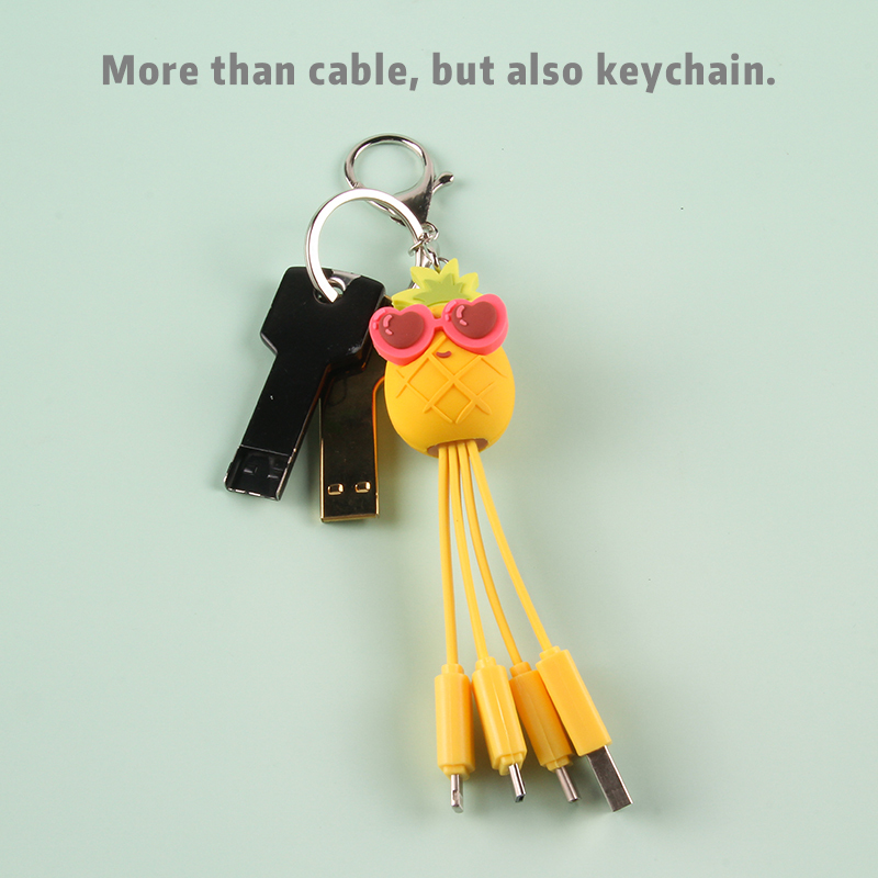 Cool Pineapple 3 In 1 Charging Cable