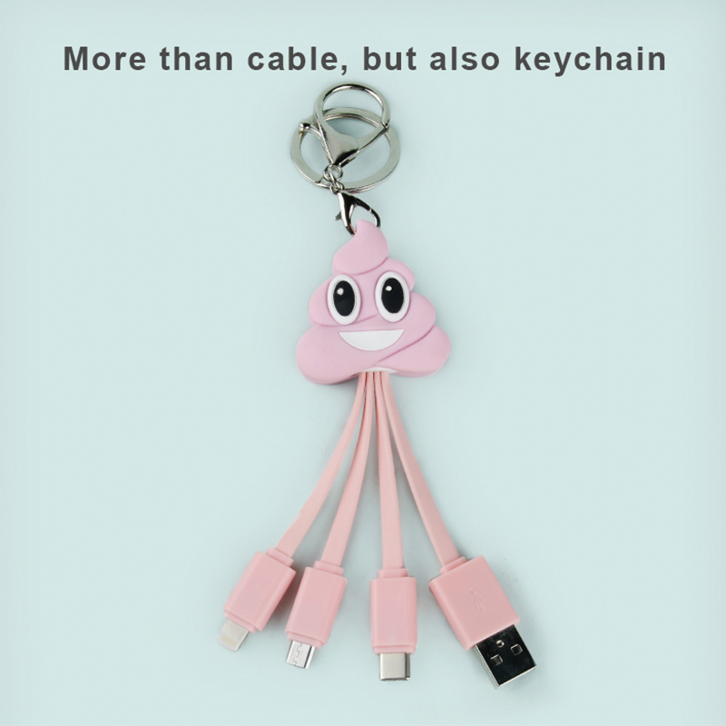 Emoji Poo 3 In 1 Charging Cable