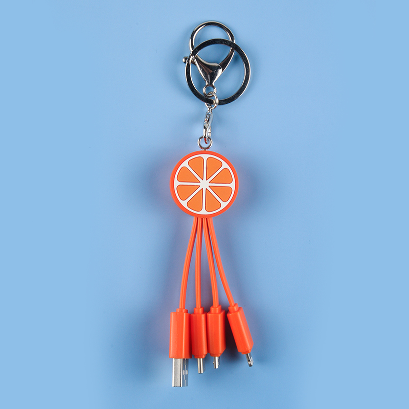 Orange 3 In 1 Charging Cable