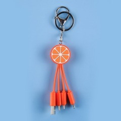 Orange 3 In 1 Charging Cable