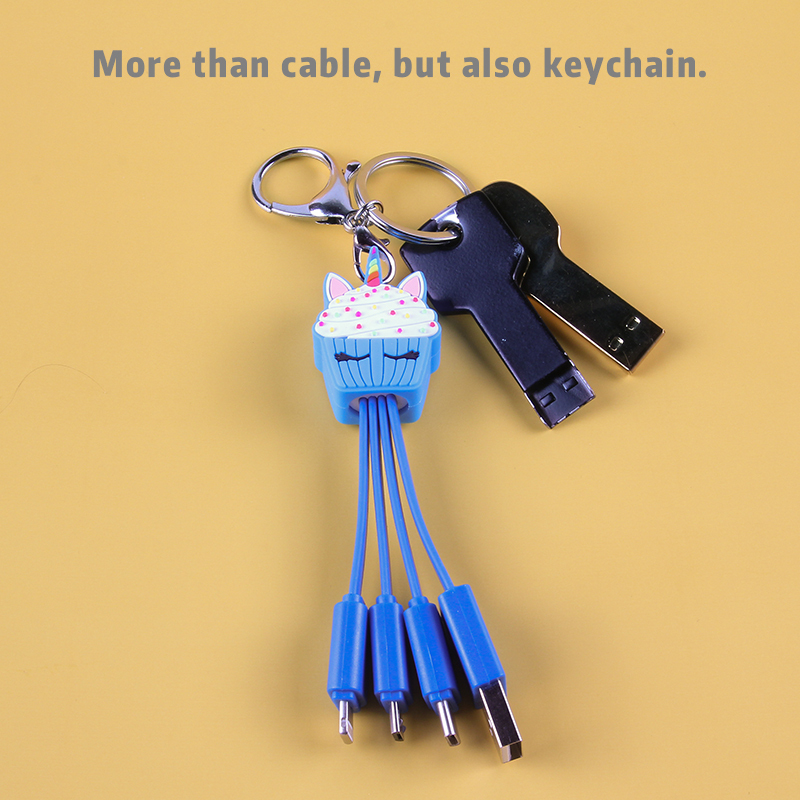 Unicorn Cupcake 3 In 1 Charging Cable