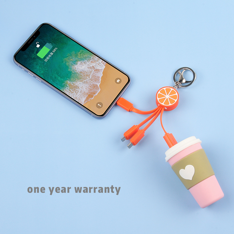 Orange 3 In 1 Charging Cable