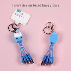 Unicorn Cupcake 3 In 1 Charging Cable