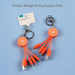 Orange 3 In 1 Charging Cable
